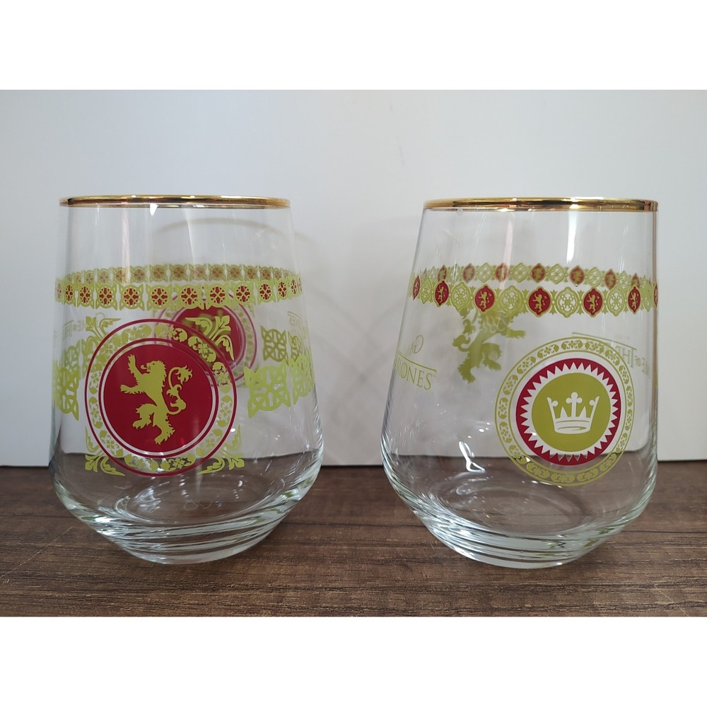 Game of Thrones Lannister Stemless Wine Glass Set of 2